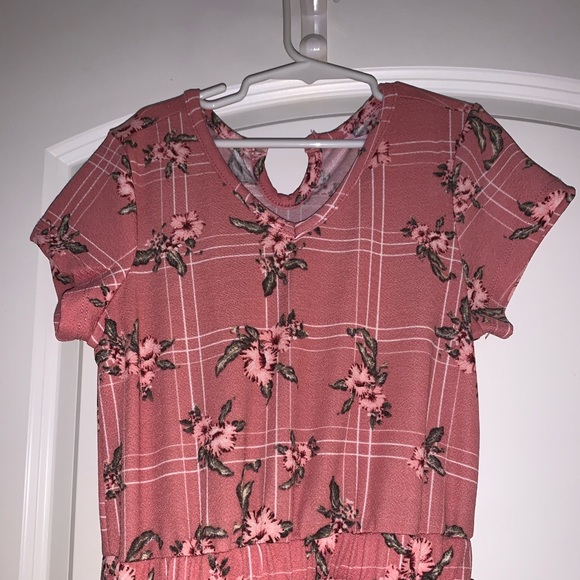 pink floral dress with shorts - Picture 3 of 4